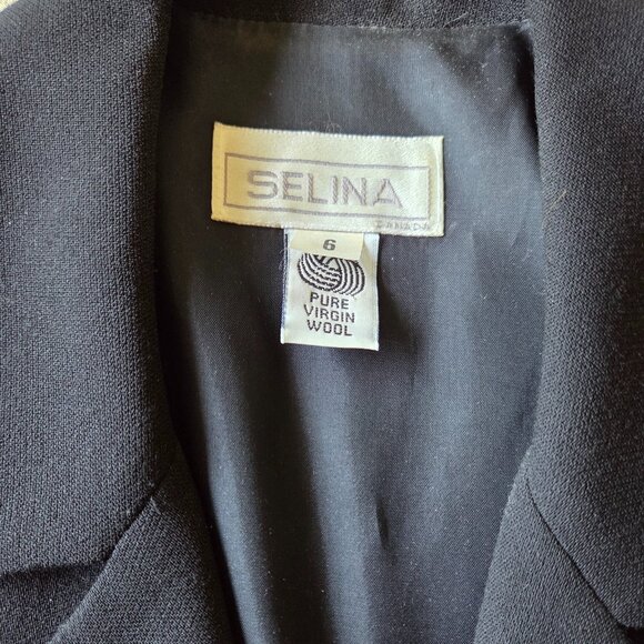 Gorgeous 100% Virgin Wool Black Blazer sz 6 - Picture 5 of 6